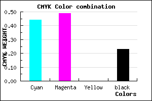 #6E65C5 color CMYK mixer