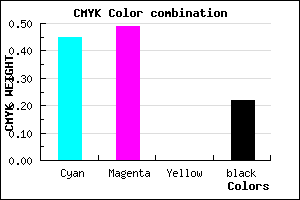 #6E65C7 color CMYK mixer