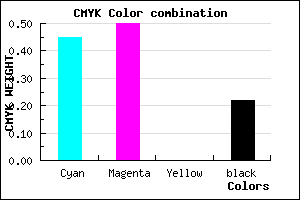 #6E65C8 color CMYK mixer