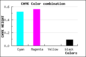 #6E65E7 color CMYK mixer