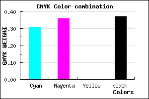 #6E66A0 color CMYK mixer