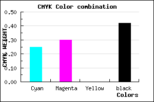 #6E6793 color CMYK mixer