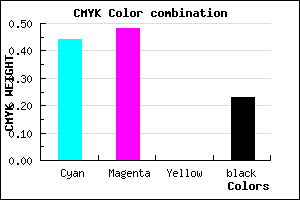#6E67C5 color CMYK mixer