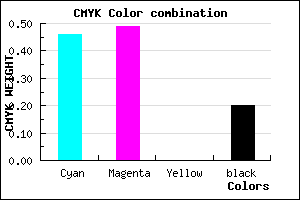 #6E67CB color CMYK mixer