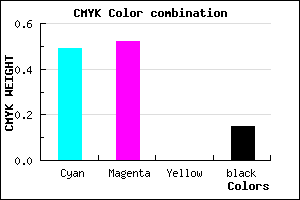 #6E69D9 color CMYK mixer