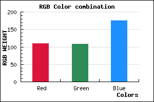 rgb background color #6E6CAF mixer