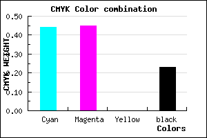 #6E6CC4 color CMYK mixer