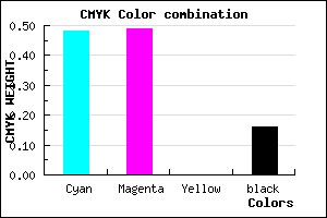 #6E6DD5 color CMYK mixer