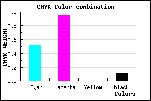 #6E0CE1 color CMYK mixer