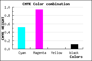 #6E0DE3 color CMYK mixer