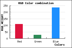 rgb background color #6E1BEB mixer