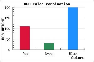 rgb background color #6E1EC6 mixer