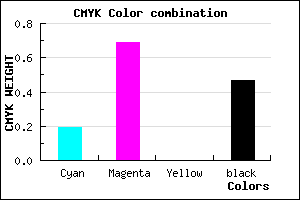 #6E2A88 color CMYK mixer