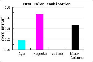 #6E2C86 color CMYK mixer