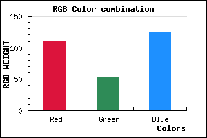 rgb background color #6E357D mixer