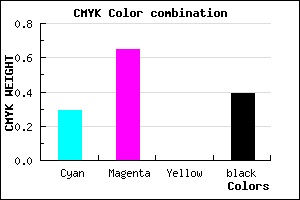 #6E369B color CMYK mixer