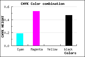 #6E3F87 color CMYK mixer