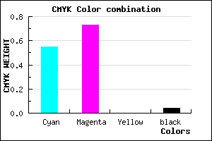 #6E41F5 color CMYK mixer