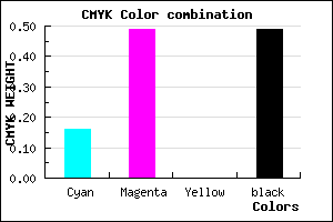 #6E4383 color CMYK mixer