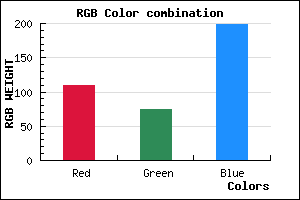 rgb background color #6E4BC7 mixer