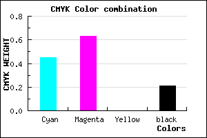 #6E4BC9 color CMYK mixer