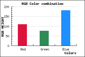 rgb background color #6E4CB5 mixer