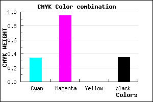 #6E08A6 color CMYK mixer