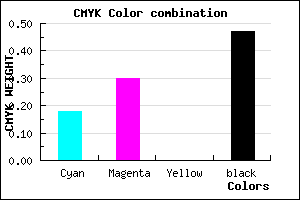 #6E5E86 color CMYK mixer