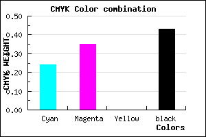 #6E5E91 color CMYK mixer