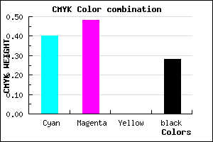 #6E60B8 color CMYK mixer