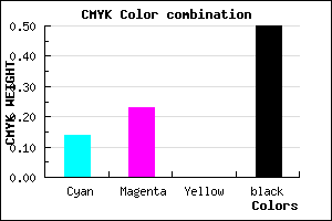 #6E6280 color CMYK mixer