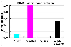 #6F007B color CMYK mixer