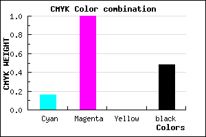 #6F0084 color CMYK mixer