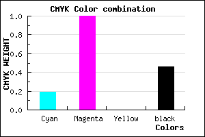 #6F0089 color CMYK mixer