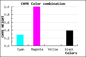 #6F009B color CMYK mixer