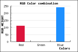 rgb background color #6F00F1 mixer