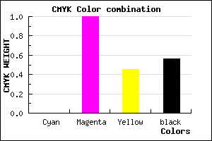 #6F003D color CMYK mixer