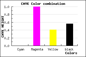 #6F0041 color CMYK mixer