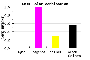 #6F004E color CMYK mixer