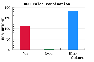 rgb background color #6F01B7 mixer