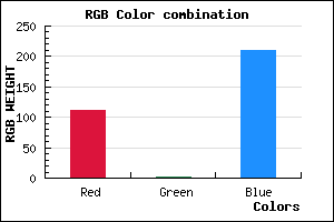 rgb background color #6F01D1 mixer