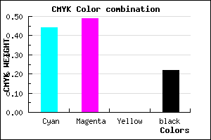 #6F65C7 color CMYK mixer