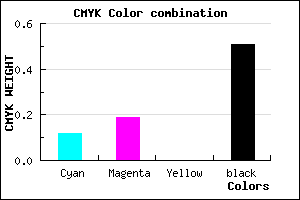 #6F667E color CMYK mixer