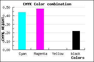 #6F66C6 color CMYK mixer