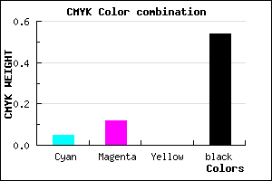 #6F6775 color CMYK mixer