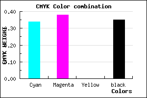 #6F67A7 color CMYK mixer