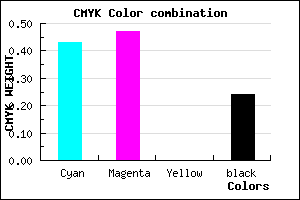 #6F67C3 color CMYK mixer