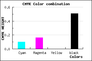 #6F687C color CMYK mixer