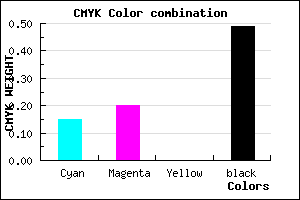 #6F6882 color CMYK mixer