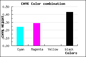 #6F6892 color CMYK mixer